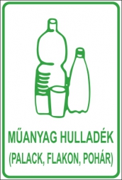 Műanyag hulladék (palack, flakon, pohár)