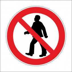 Gyalogosok számára tilos! (piktogram)
