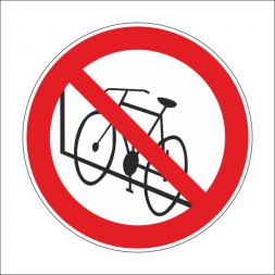Kerékpárt a falhoz támasztani tilos! (piktogram)