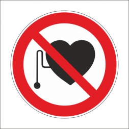 Szívritmusszabályzóval belépni tilos! (piktogram)