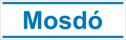 Mosdó (kék-fehér, magyar nyelvű)
