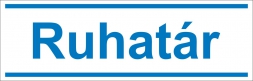 Ruhatár (kék-fehér, magyar nyelvű)