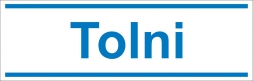 Tolni (kék-fehér, magyar nyelvű)